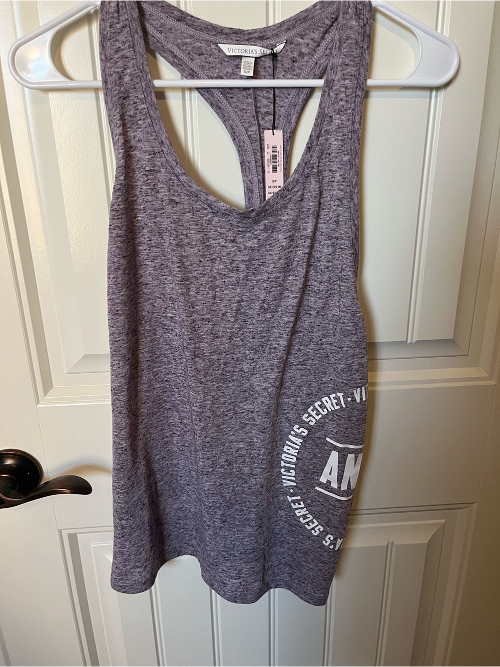Victoria's Secret Heather Lilac Racerback Tank Top